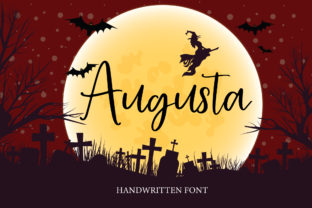Augusta: A Handwritten Font for Halloween Design