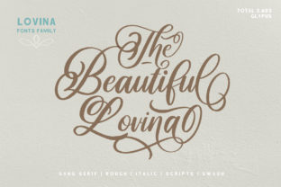 Exploring the Lovina Family: A Handwritten Font for Creative Expression